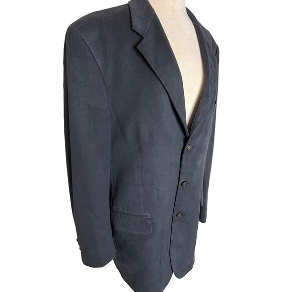 Carlo Simone Men's Sports Jacket 43T Black Made In Canada 3 Button - Picture 6 of 16